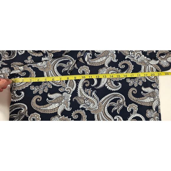 Part two size 36 (12/14 US) paisley relaxed fit boho career casual top EUC - Picture 6 of 7